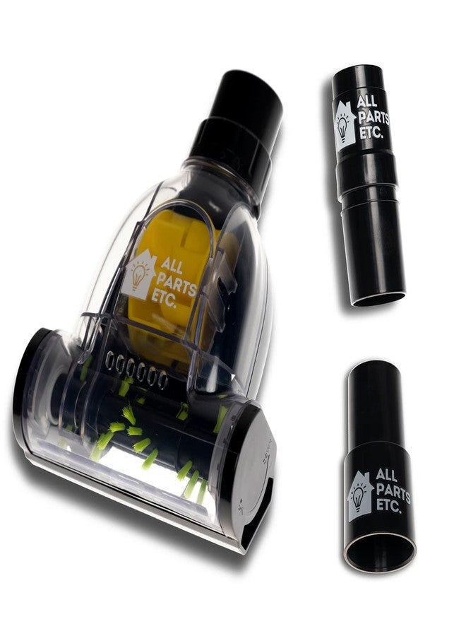 ALL PARTS ETC جميع الأجزاء وما إلى ذلك. أداة شفط شعر الحيوانات الأليفة بفرشاة توربو، وملحق شفط شعر الحيوانات الأليفة، ومحولان متوافقان مع مقاسات 1 3/8 بوصة و1-1/4 بوصة و1.5 بوصة، متوافقان مع مكانس Shop-Vac وShark وMiele وBissell وHoover وEureka - Image 1